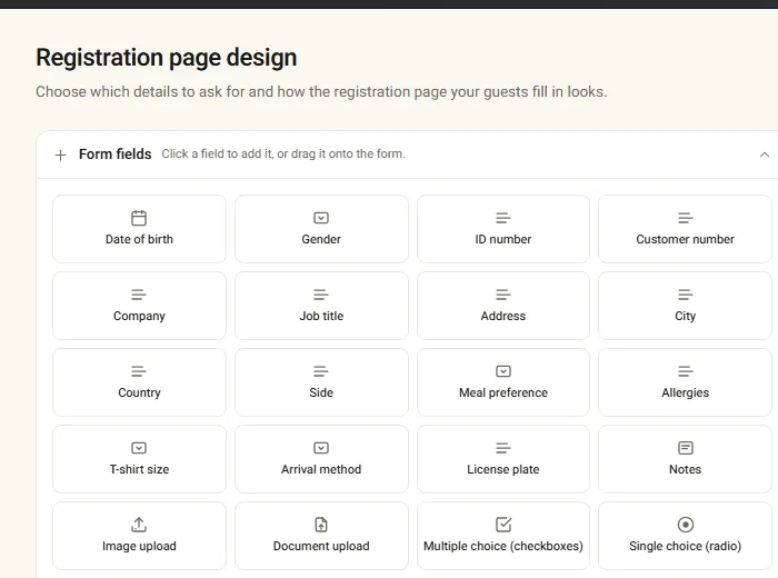 Designing the registration page